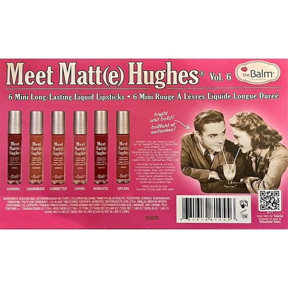 theBalm Meet Matt(e) Hughes Liquid Lipstick Set Vol. 6 - 6 Shades - Picture 3 of 9